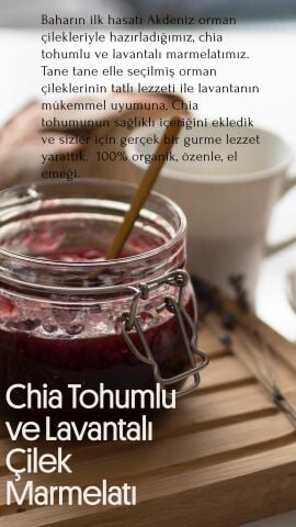 Chia Tohumlu ve Lavantalı Çilek Marmelatı