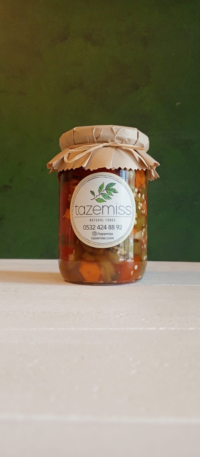 Acılı Zeytinyağlı Turşu (Cam Kavanoz)